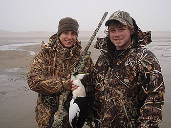 Becki with her first Eider Duck Becki with her first Eider Duck