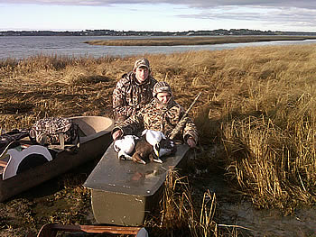 Matt aged 13 on his first hunt with a limit of eider ducks Matt aged 13 on his first hunt with a limit of eider ducks