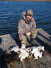 Jordan with another pile of sea ducks
